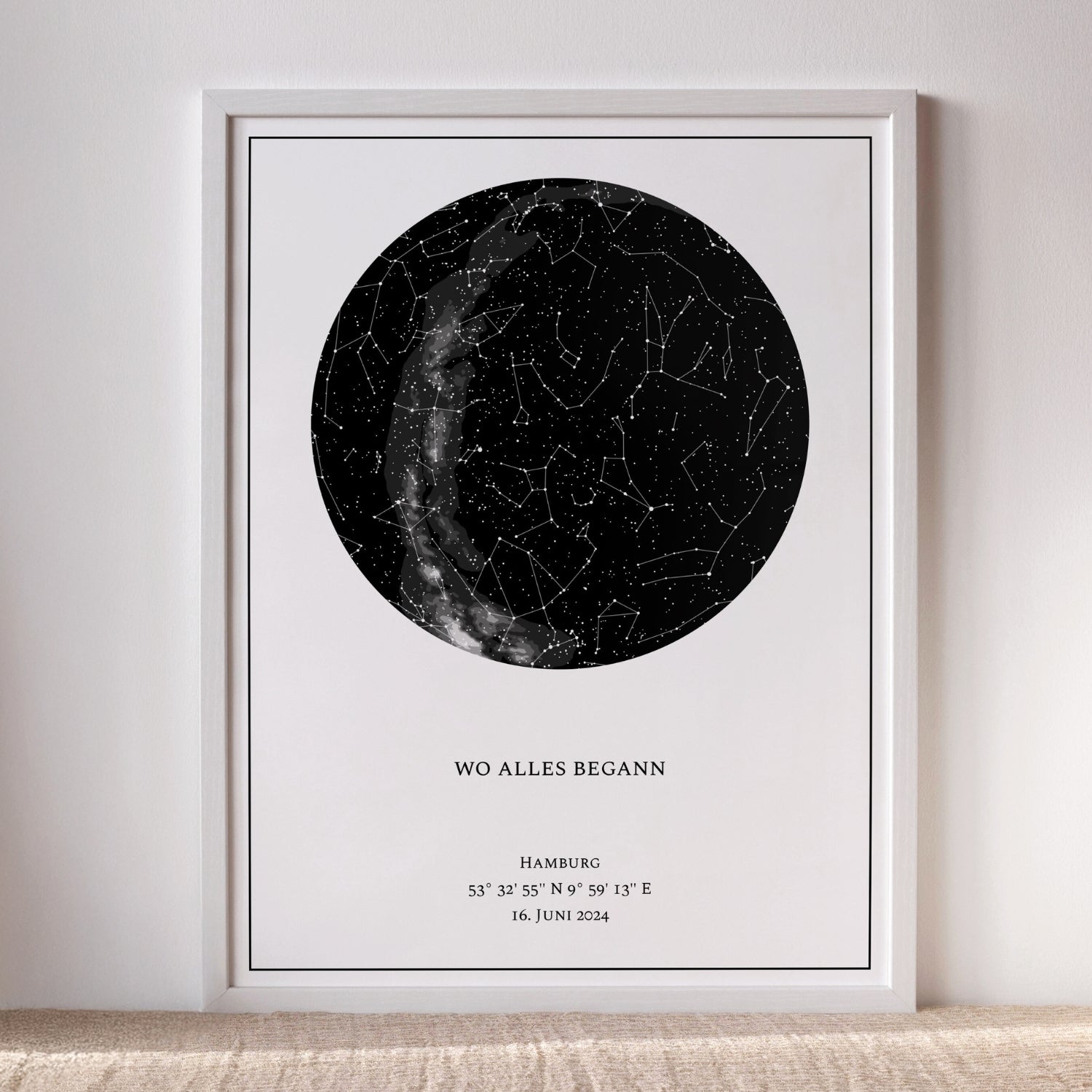 Personalisierte Sternkarten Kollektion – individuelle Sternenhimmel Poster als besondere Geschenke zur Erinnerung an unvergessliche Momente