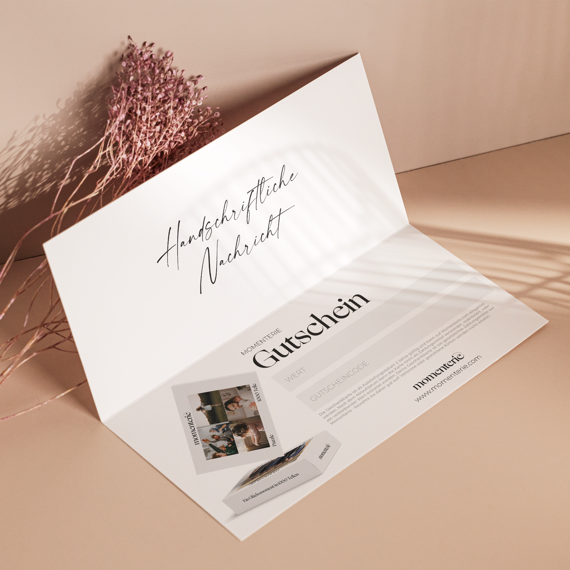 Momenterie Geschenkgutschein – digitaler Gutschein als Geschenk für personalisierte Poster, Sternenkarten und Fotoprodukte