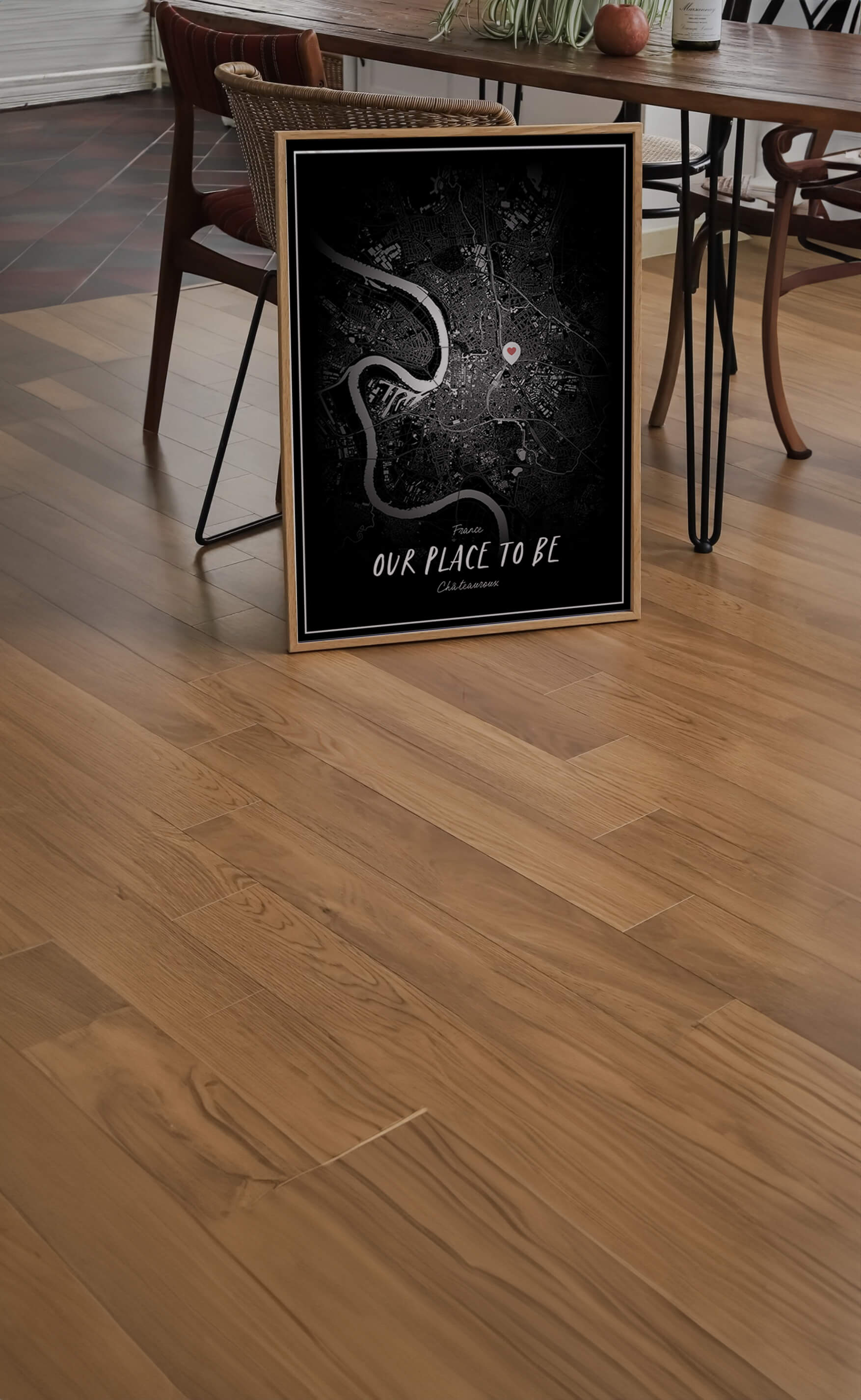 Den gemeinsamen Lieblingsplatz verewigen – personalisierte Karte mit Herzsymbol