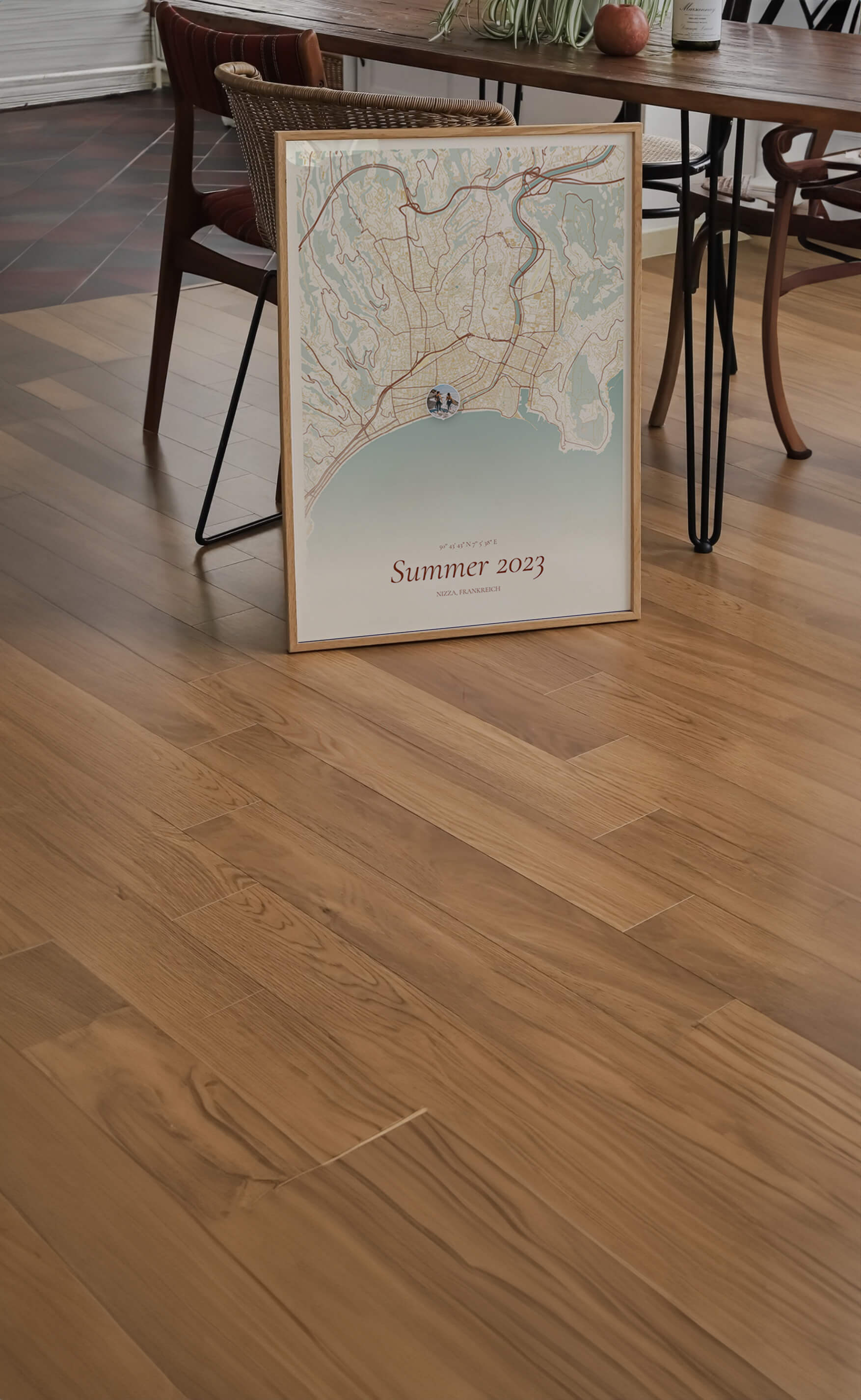 Stadtkarte mit markiertem Ort für unvergessliche Reiseerlebnisse